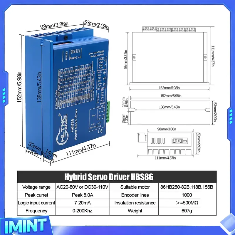 4 Axis Nema 34 Closed Loop Ste - огляд і ціна Hybrid Servo Driver Nema 34 8.5Nm