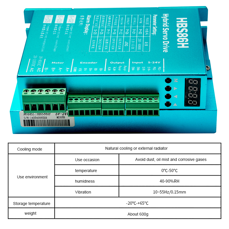 HBS860H Hybrid Servo Driver AC - огляд і ціна Hybrid Servo Driver Nema 34 8.5Nm