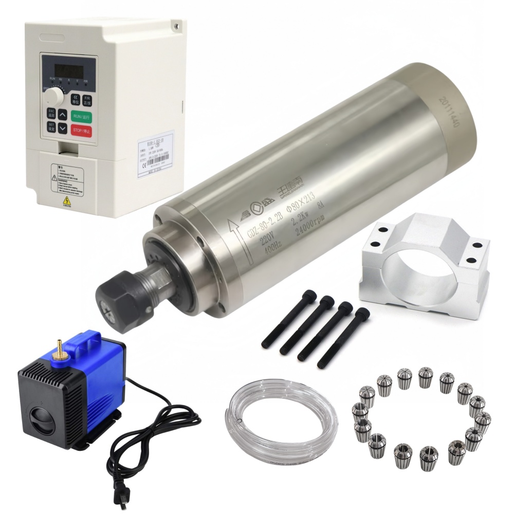GDZ-80-2.2B 80mm 2.2KW ER20 Wa - огляд і ціна 2.2Kw Water Cooled Spindle Kit Vfd