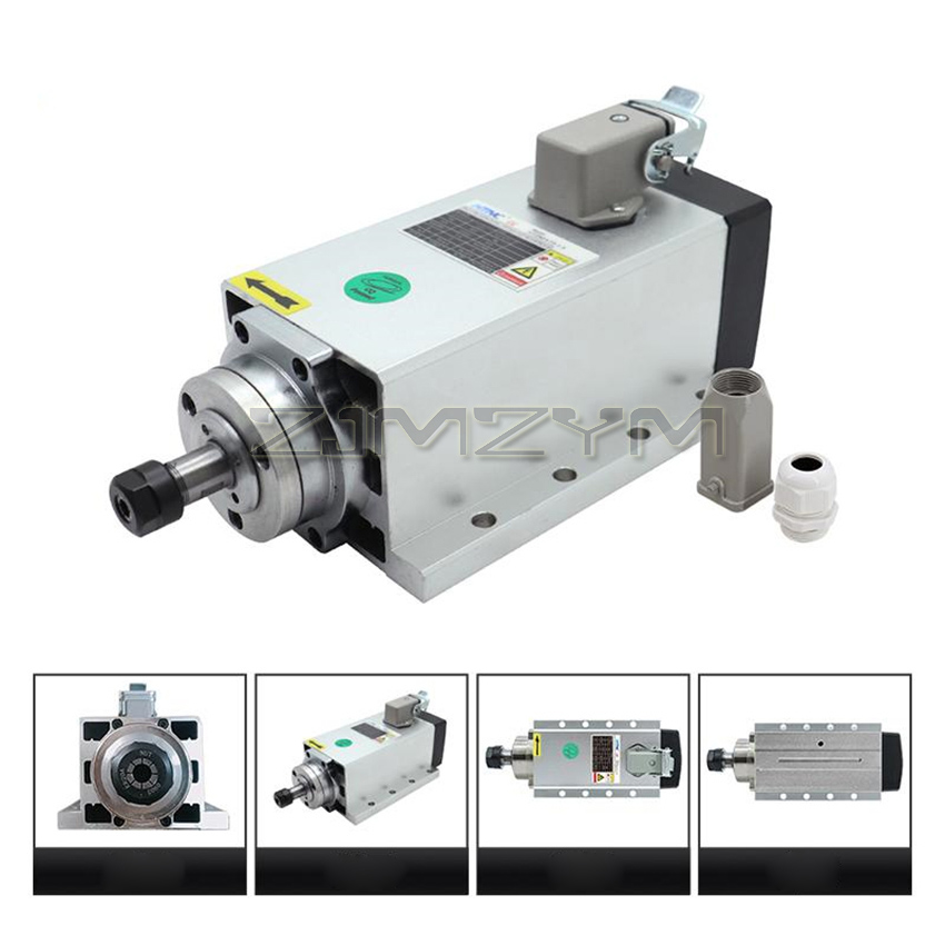 1.5KW  HIZ80x73-1.5 Square Air - огляд і ціна Air Cooled 1.5Kw Spindle Motor Inverter 110V