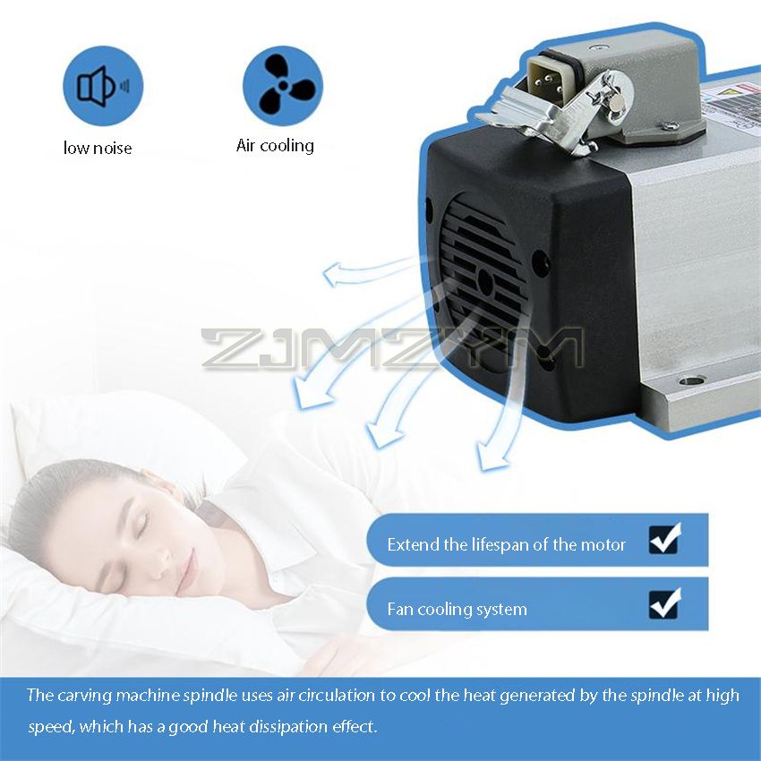 1.5KW  HIZ80x73-1.5 Square Air - огляд і ціна Air Cooled 1.5Kw Spindle Motor Inverter 110V