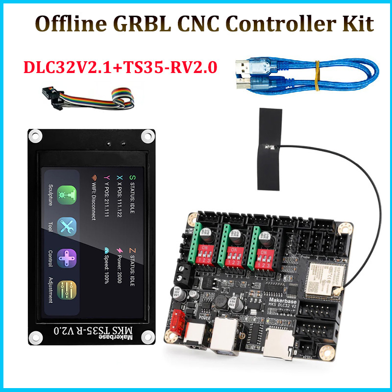 Makerbase MKS DLC32 V2.1 32Bit - огляд і ціна Grbl 32 Bit Control Board Offline Display