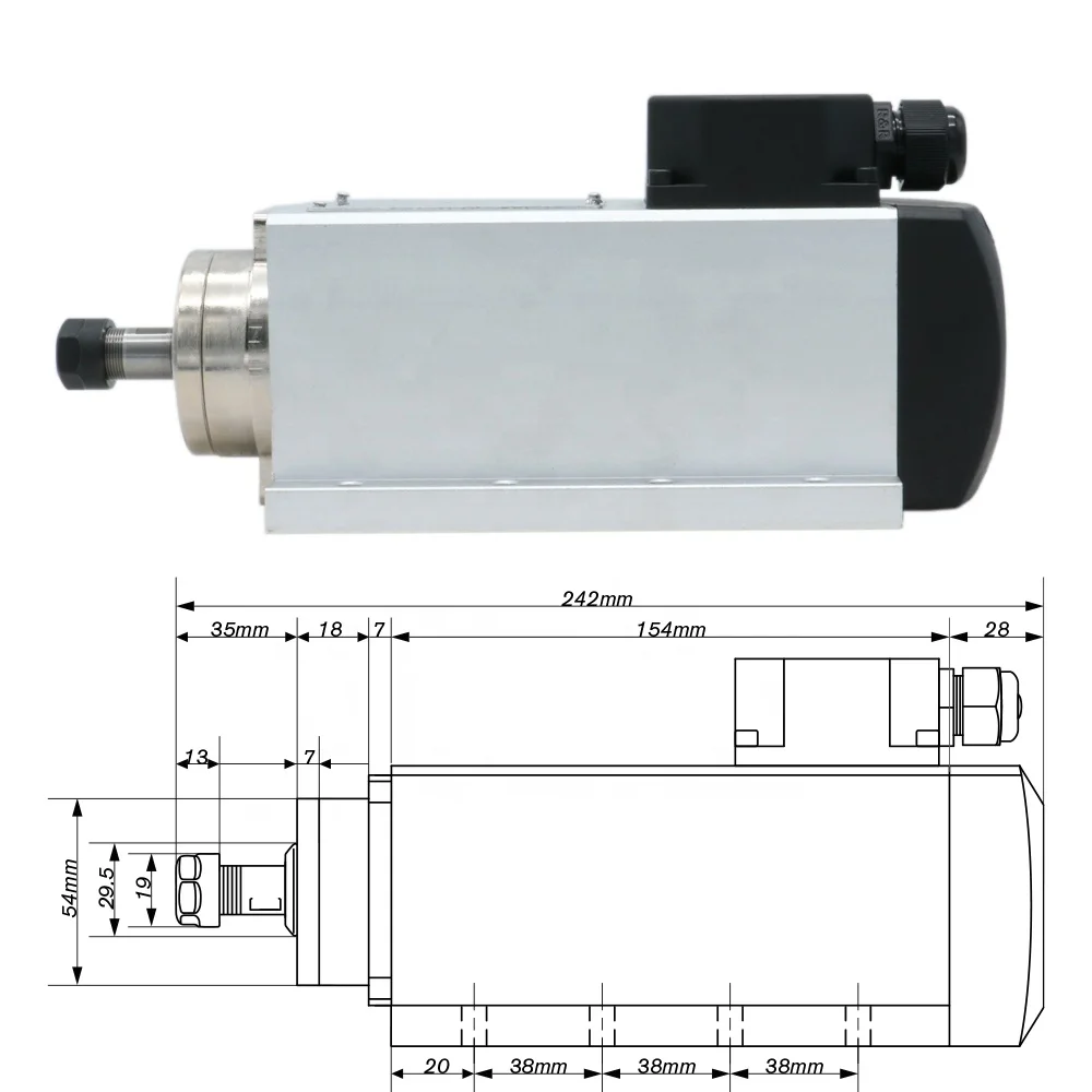 HLTNC 1.5kw Flash air Cooled S - огляд і ціна Air Cooled 1.5Kw Spindle Motor Inverter 110V
