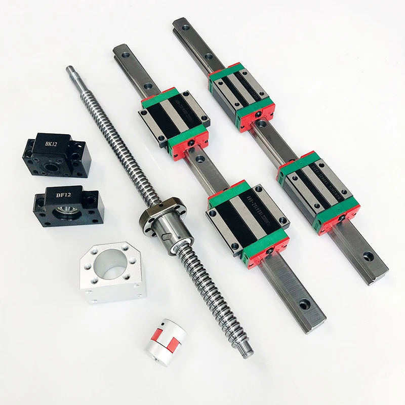 2 set HGR20 HGR15 Linear Guide - огляд і ціна Hgr20 Linear Guide Rail Ballscrew Set