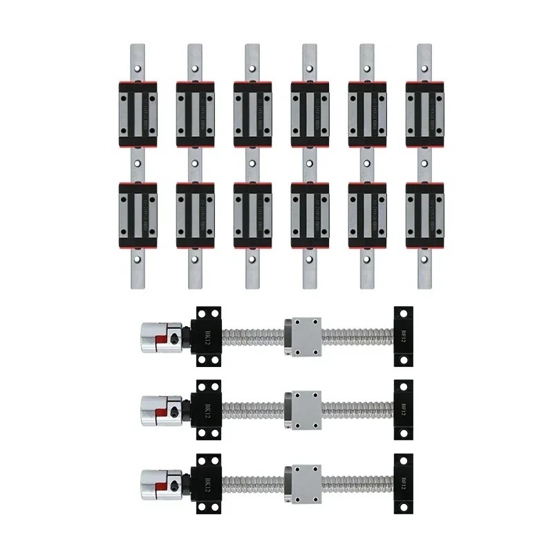 linear rails linear guides 2pc - огляд і ціна Hgr20 Linear Guide Rail Ballscrew Set