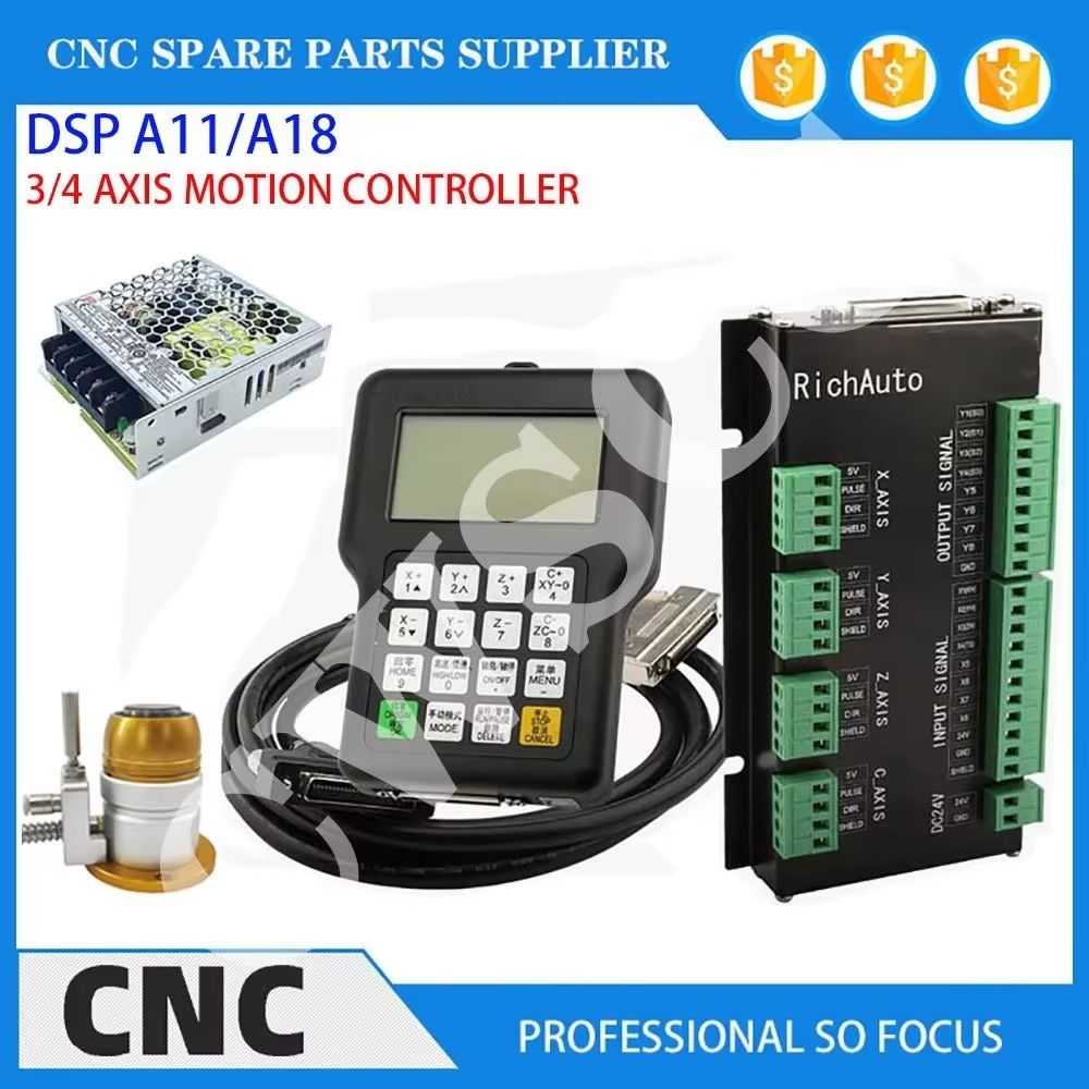 3-axis 4-axis CNC machine tool - огляд і ціна Richauto A11 Dsp Controller 3 Axis