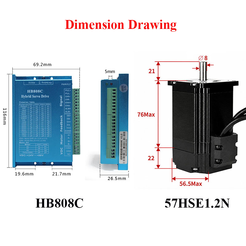 1.2N.m Nema23 Closed Loop Step - огляд і ціна Nema 23 Closed Loop Stepper Motor Driver Kit