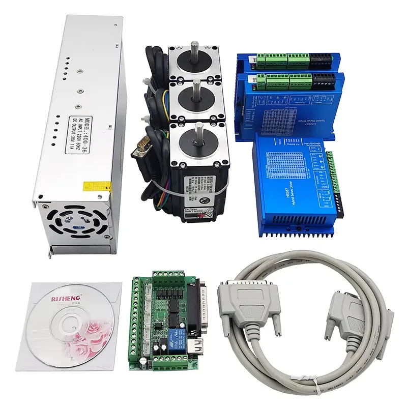 3 Axis 2N.m Nema23 CNC Kit Ser - огляд і ціна Nema 23 Closed Loop Stepper Motor Driver Kit