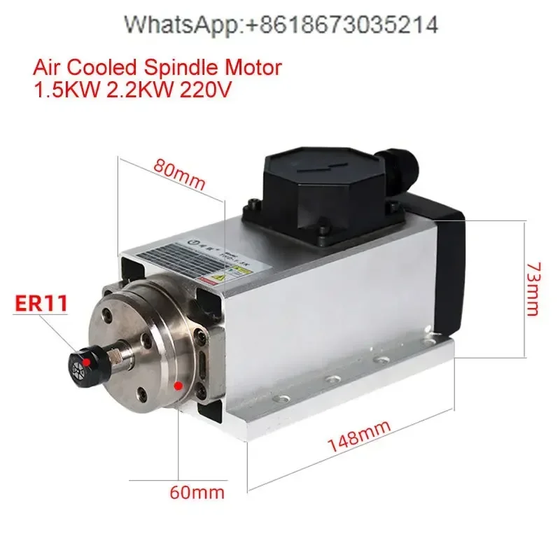 800W 1.5W 2.2KW 3.5KW 4.5KW 6K - огляд і ціна Er20 Collet Chuck Spindle Motor 220V