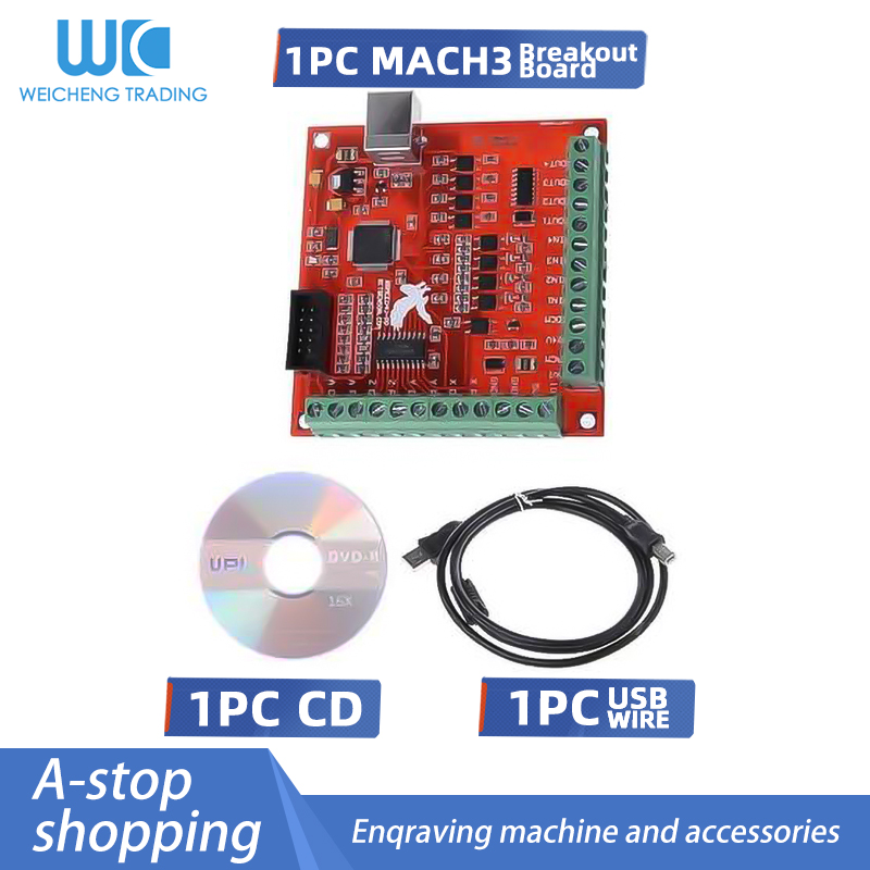 1Set 1PCS MACH3 Breakout Board - огляд і ціна Mach3 Usb Cnc Controller 4 Axis 100Khz