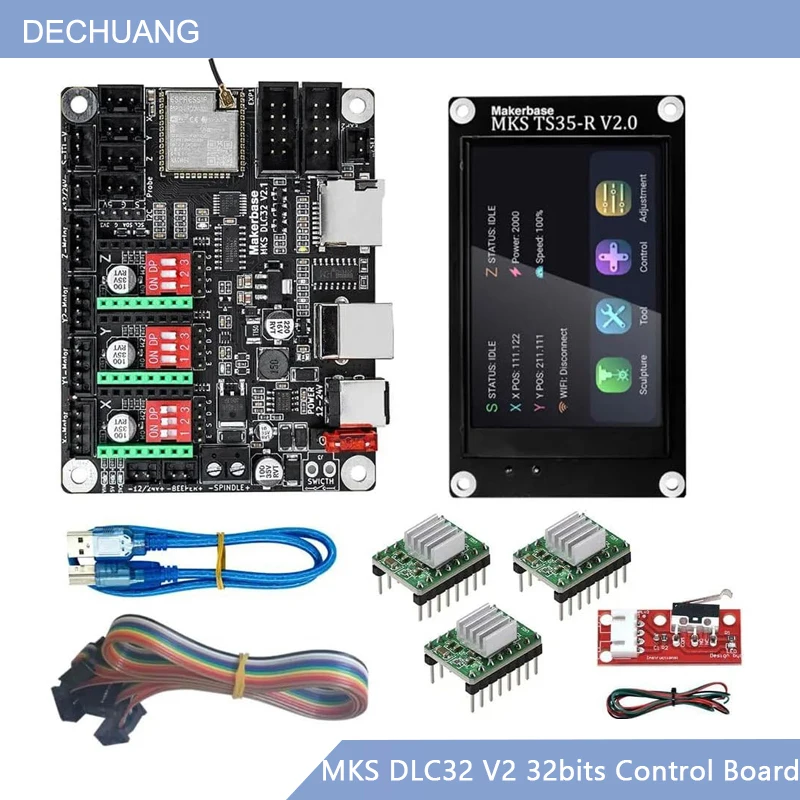 MKS DLC32 V2 GRBL Offline Wifi - огляд і ціна Grbl 32 Bit Control Board Offline Display