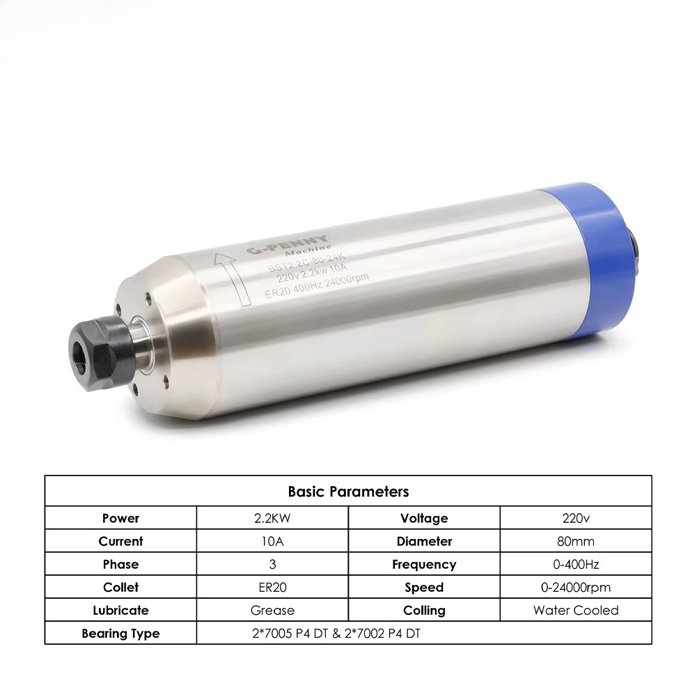 2.2kW Water-Cooled Spindle Mot - огляд і ціна 2.2Kw Water Cooled Spindle Kit Vfd