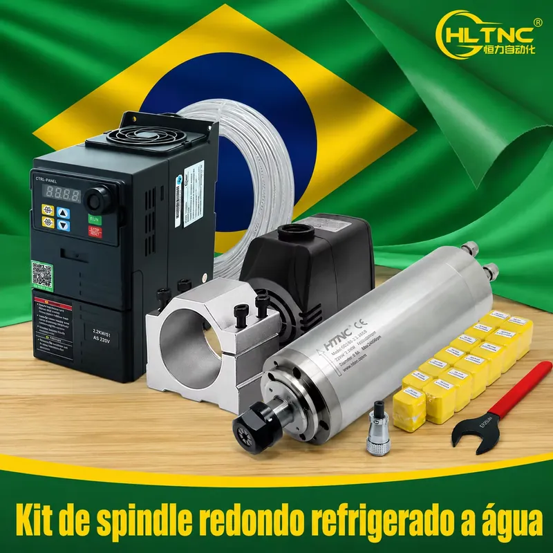 Brazil Shipped 2.2kw 220V 110V - огляд і ціна 2.2Kw Water Cooled Spindle Kit Vfd
