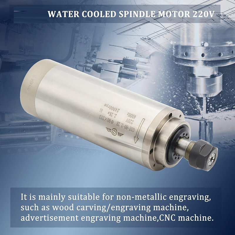 2.2KW 1.5KW CNC Spindle Motor  - огляд і ціна Er20 Collet Chuck Spindle Motor 220V