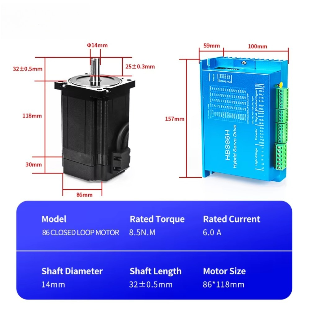 NEMA 34 Closed Loop Hybrid Ser - огляд і ціна Hybrid Servo Driver Nema 34 8.5Nm