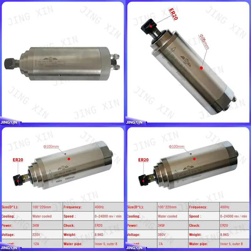 custom for CNC Spindle Motor 2 - огляд і ціна Er20 Collet Chuck Spindle Motor 220V